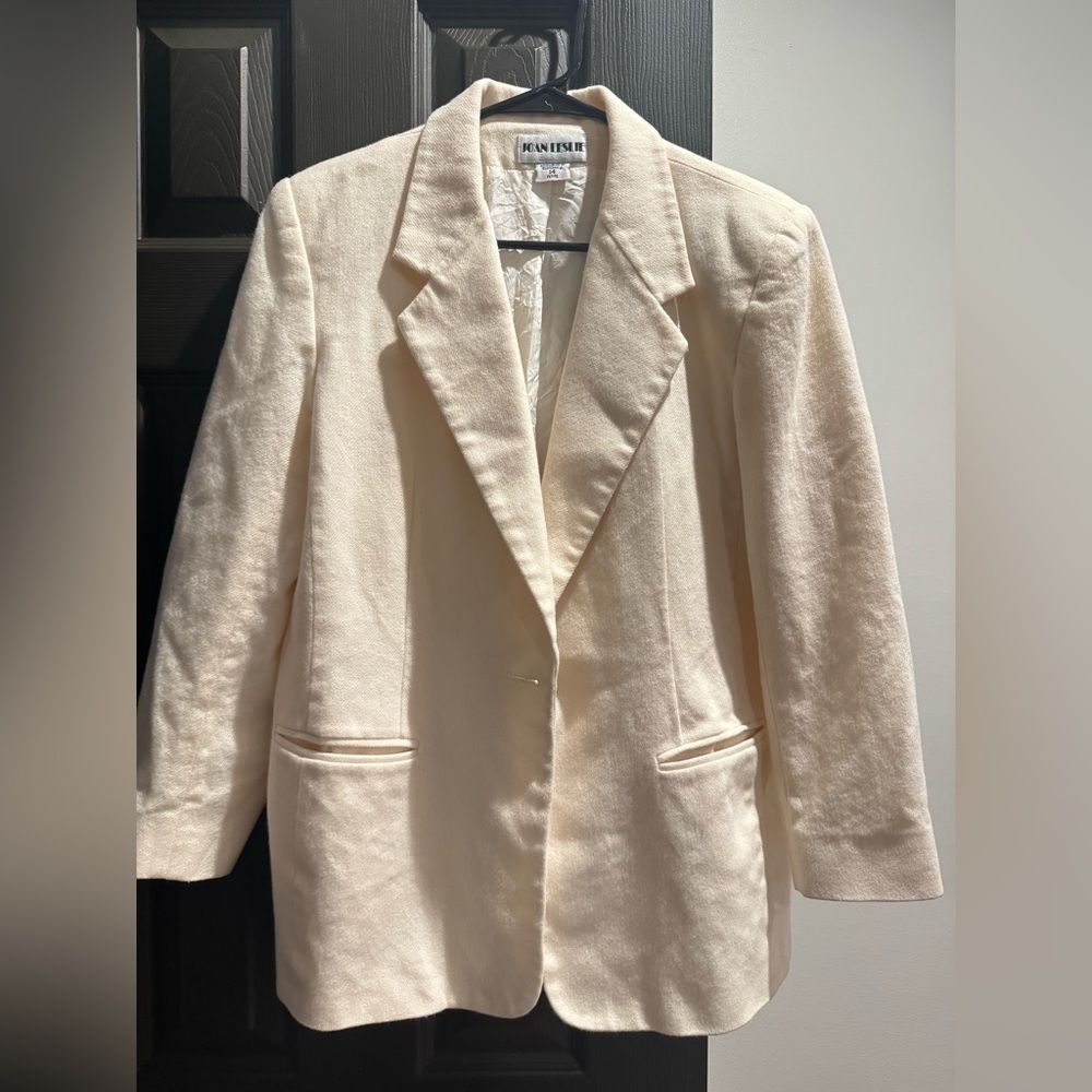 Joan Leslie Cream Vintage Blazer